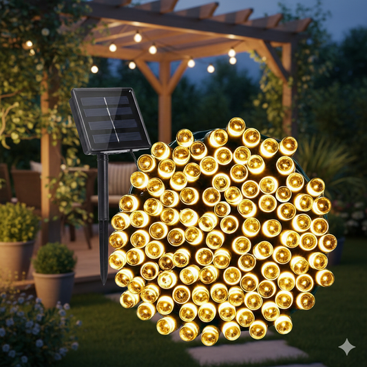 Luces solares navideñas de 20 metros (170 leds)